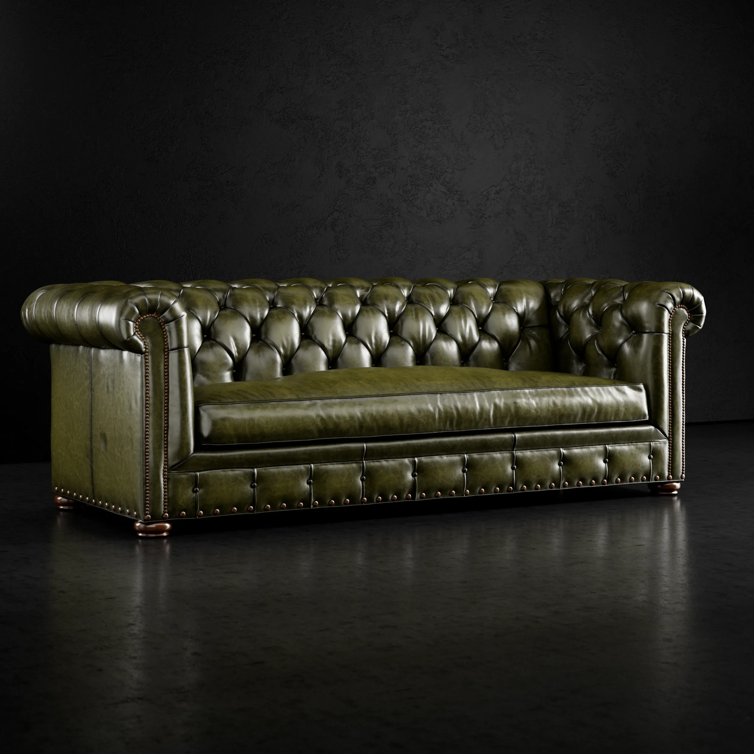 Sauvage Button Back Leather Sofa