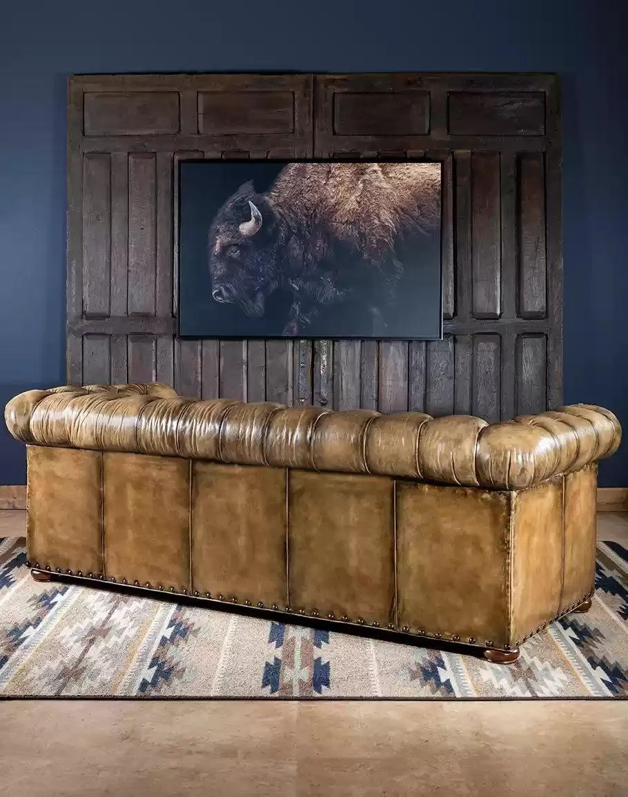 Sauvage Button Back Leather Sofa