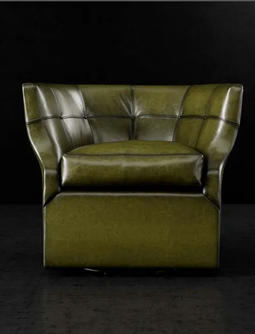 Sauvage Luxury Leather Swivel Chair