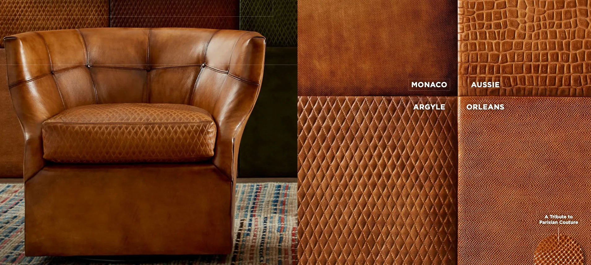Sauvage Luxury Leather Swivel Chair