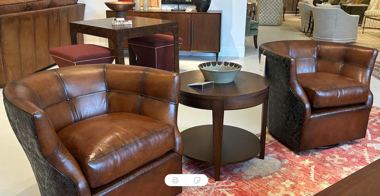 Sauvage Luxury Leather Swivel Chair
