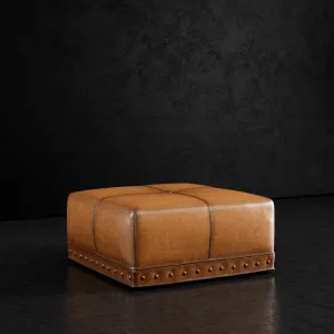 Sauvage Square Leather Ottoman vanity mirror, wall mirror