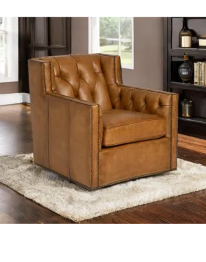 Sauvage Tufted Leather Swivel Chair vanity mirror, wall mirror
