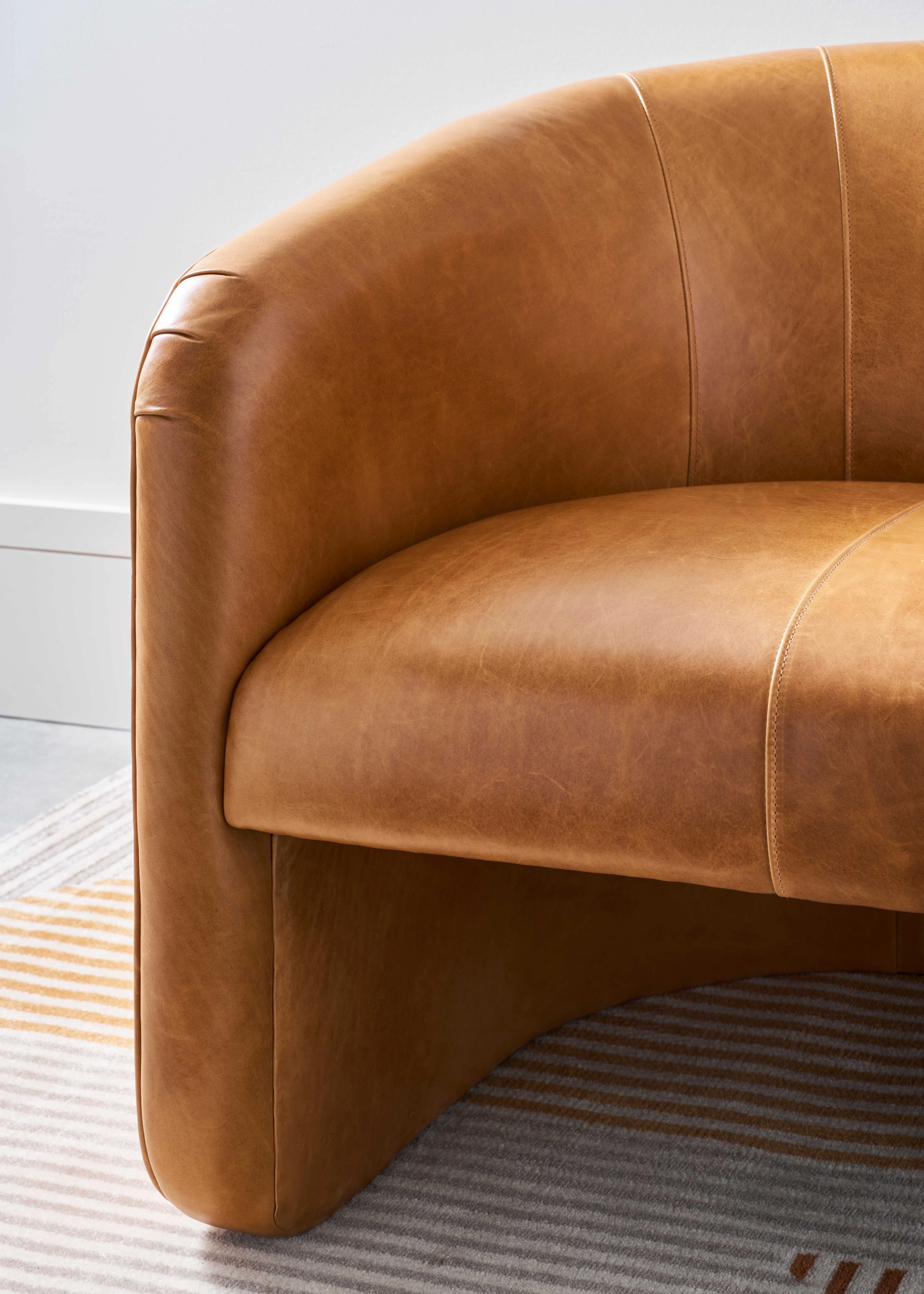 Sauvage Bentley Luxury Leather Settee with Custom Options