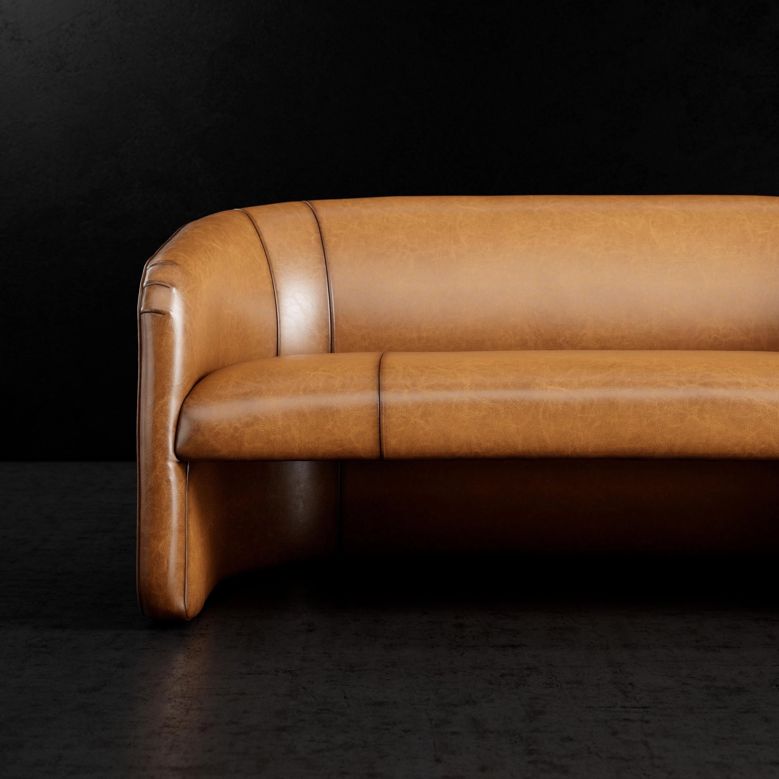 Sauvage Bentley Luxury Leather Settee with Custom Options