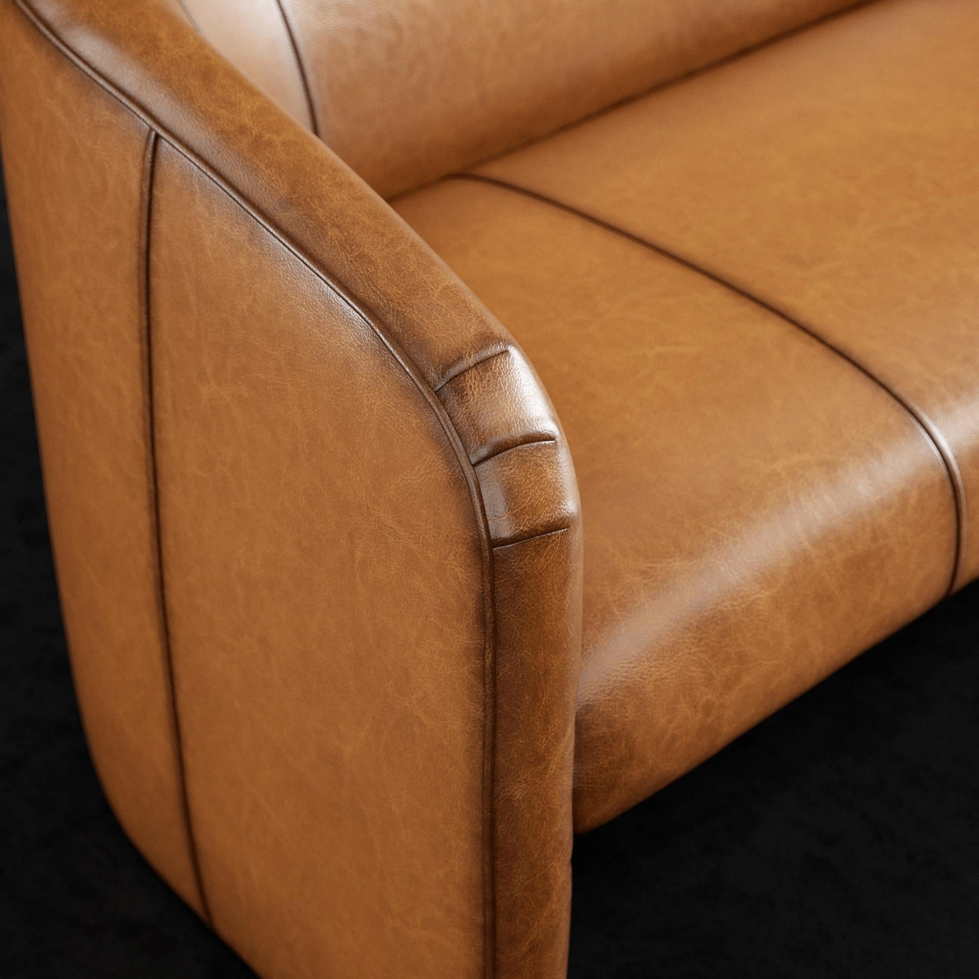 Sauvage Bentley Luxury Leather Settee with Custom Options