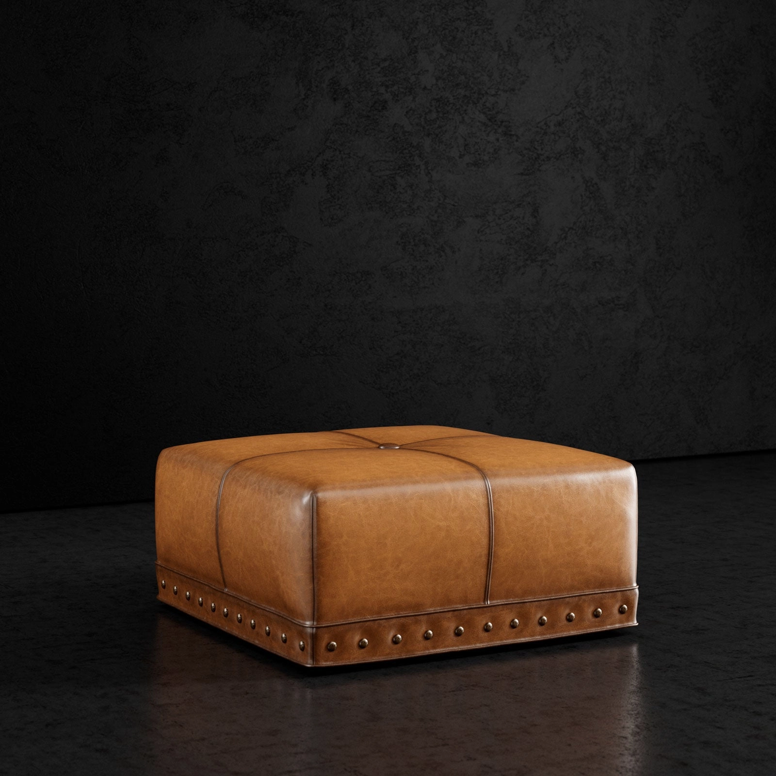 Sauvage Square Leather Ottoman table runner, placemat