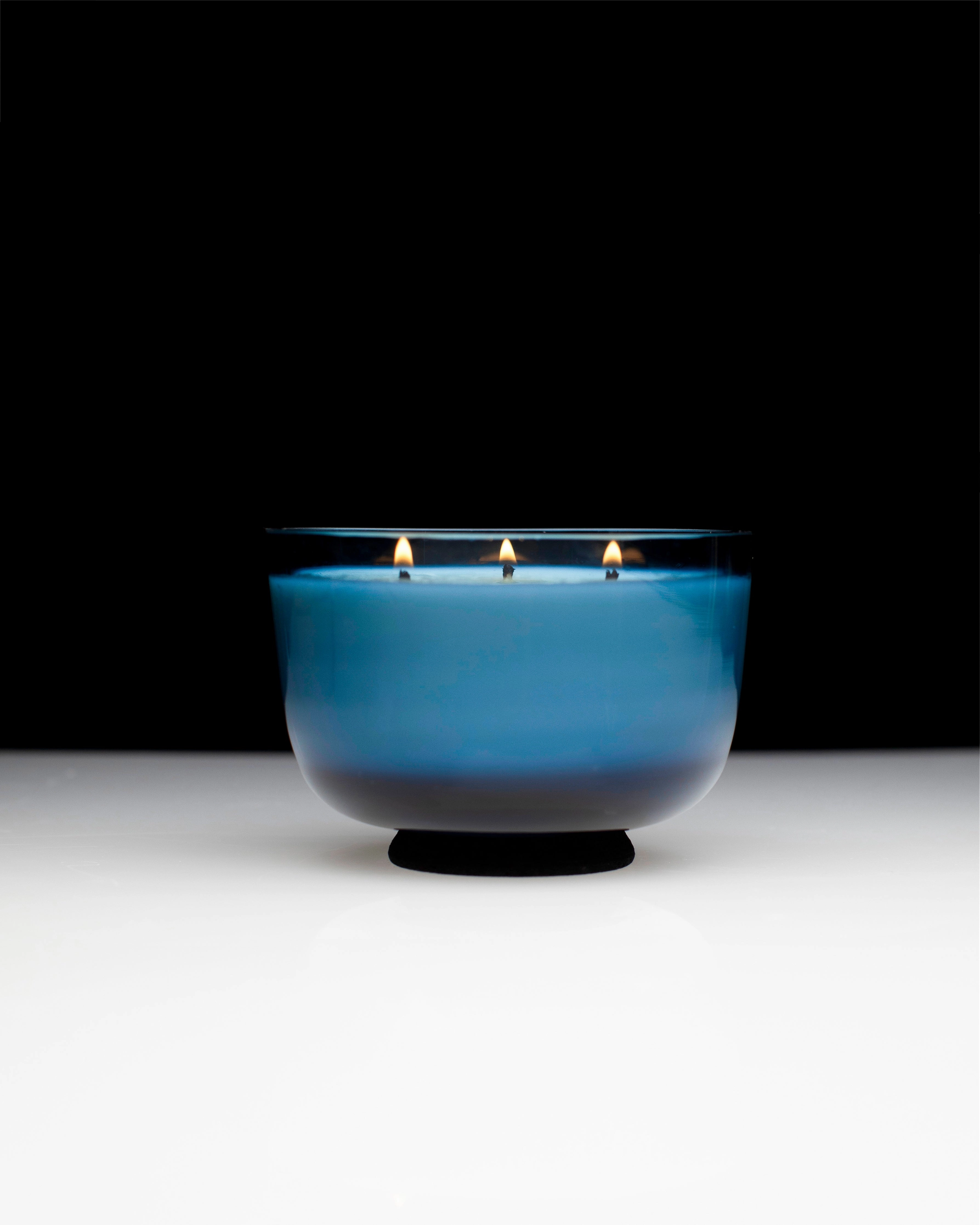 Scented candle S dark blue Panarea