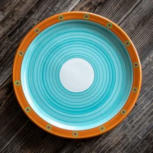 Sedona Sky Round Ceramic Serving Platter shower curtain, waterproof liner