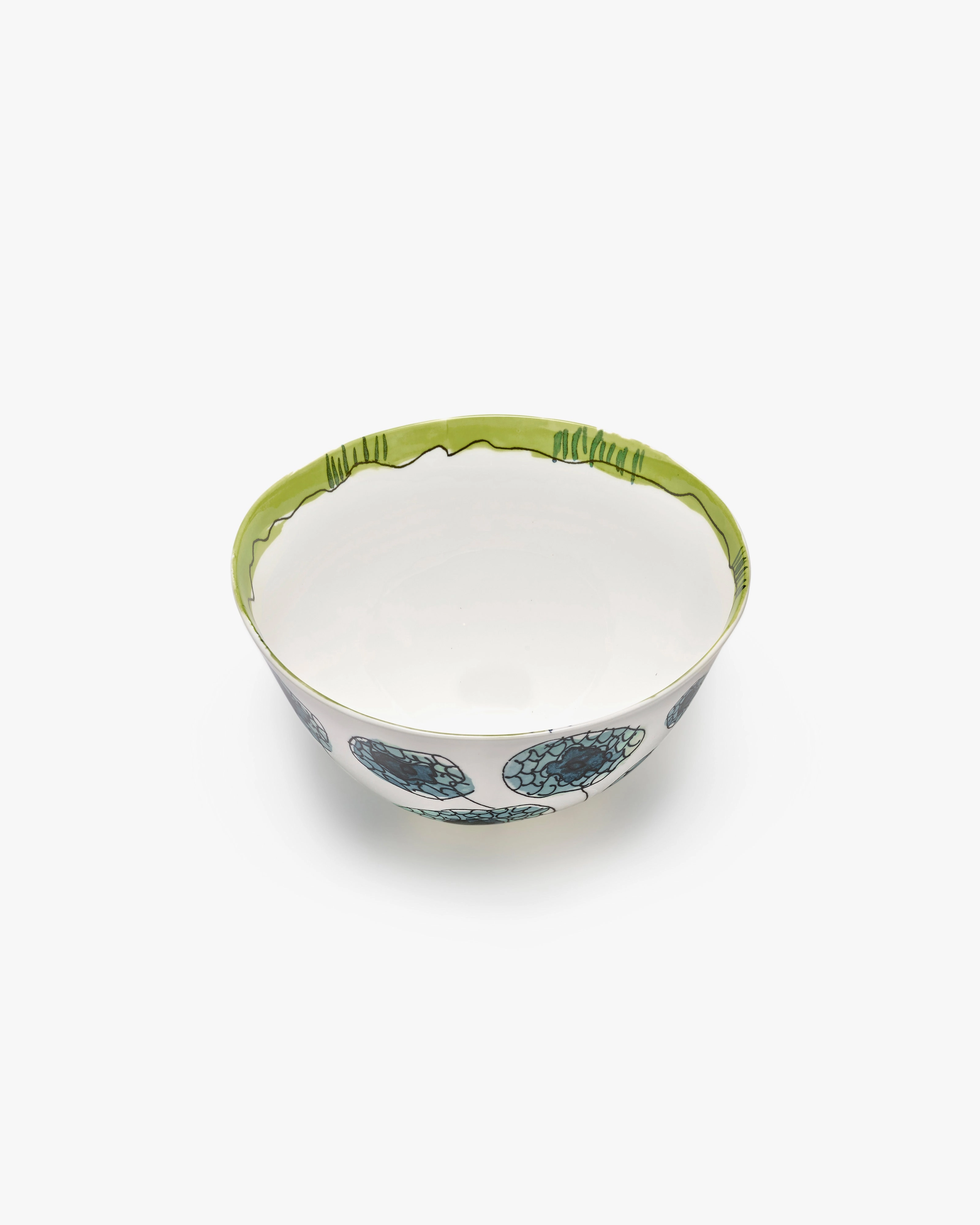 Serving bowl L Anemone vaniglia Midnight Flowers