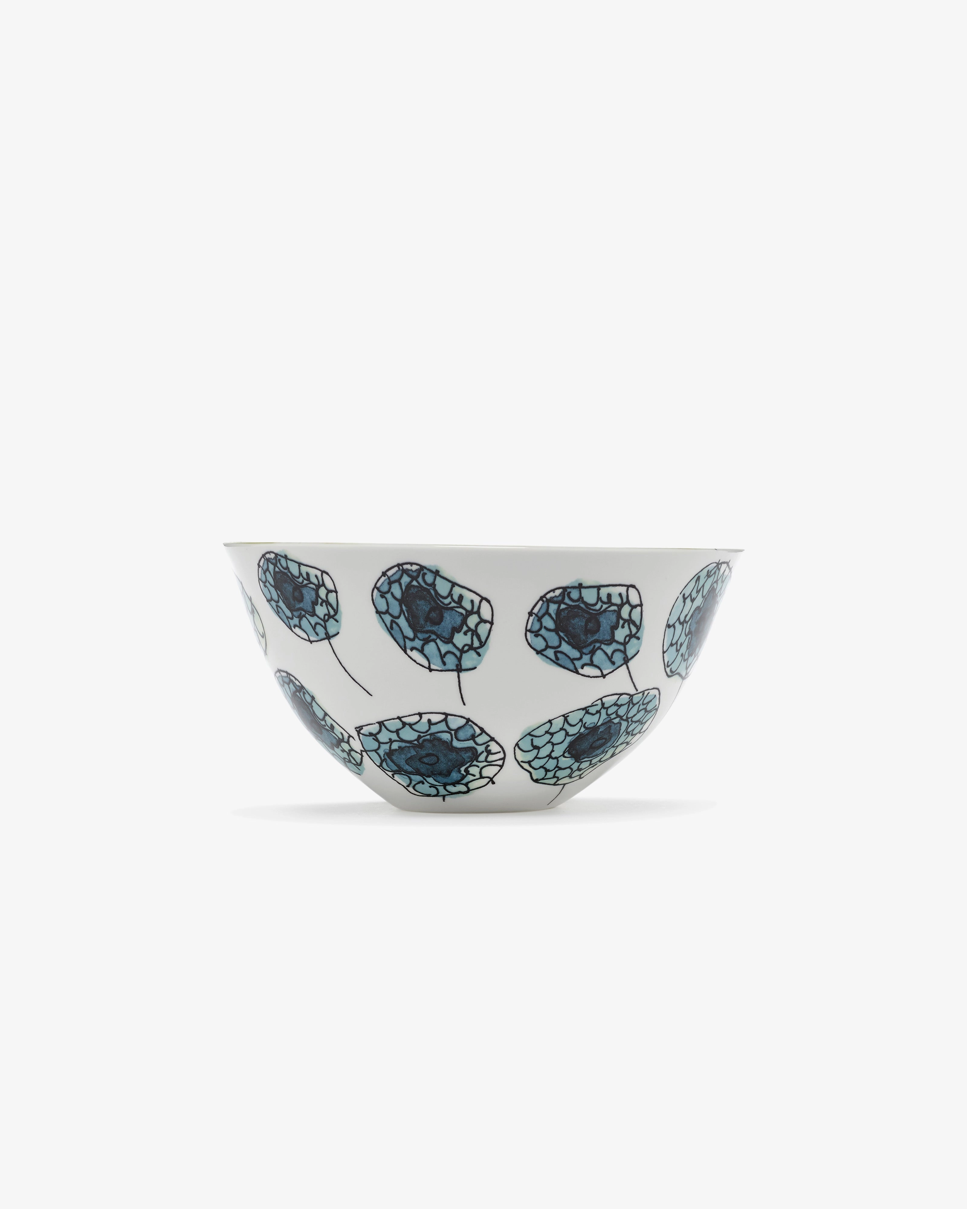 Serving bowl L Anemone vaniglia Midnight Flowers