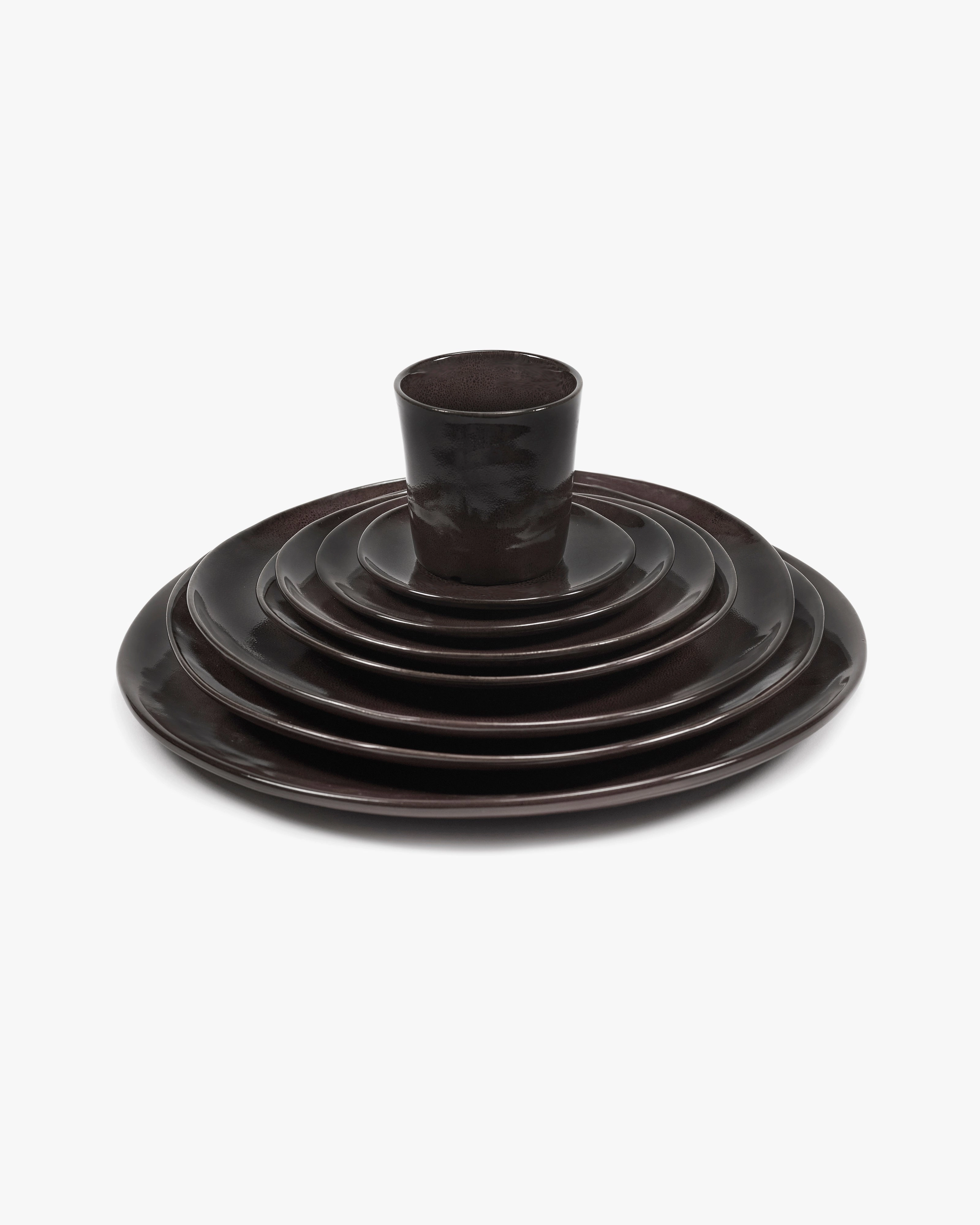 Serving plate ebony La Mre