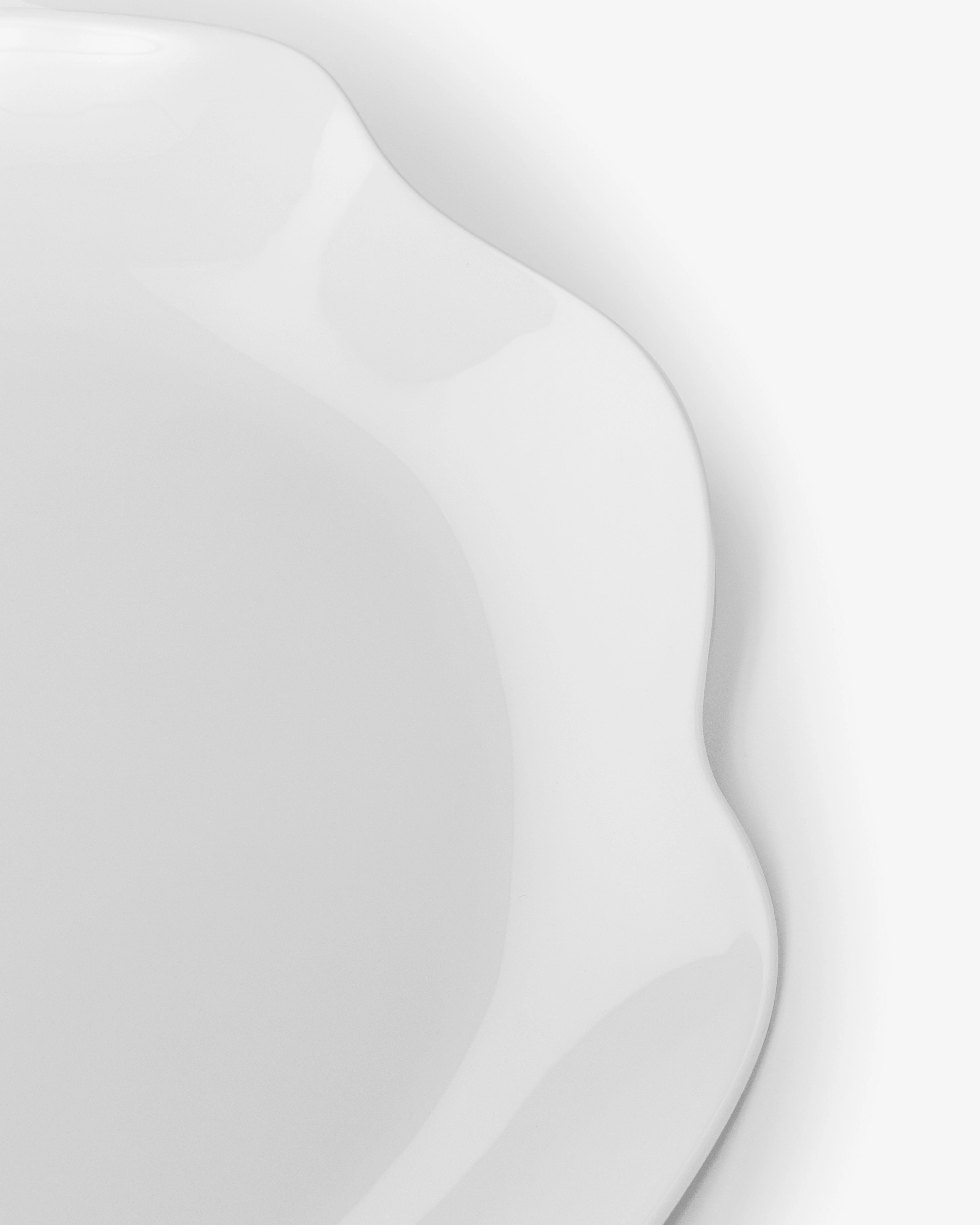 Serving plate Heaven round white Perfect Imperfection
