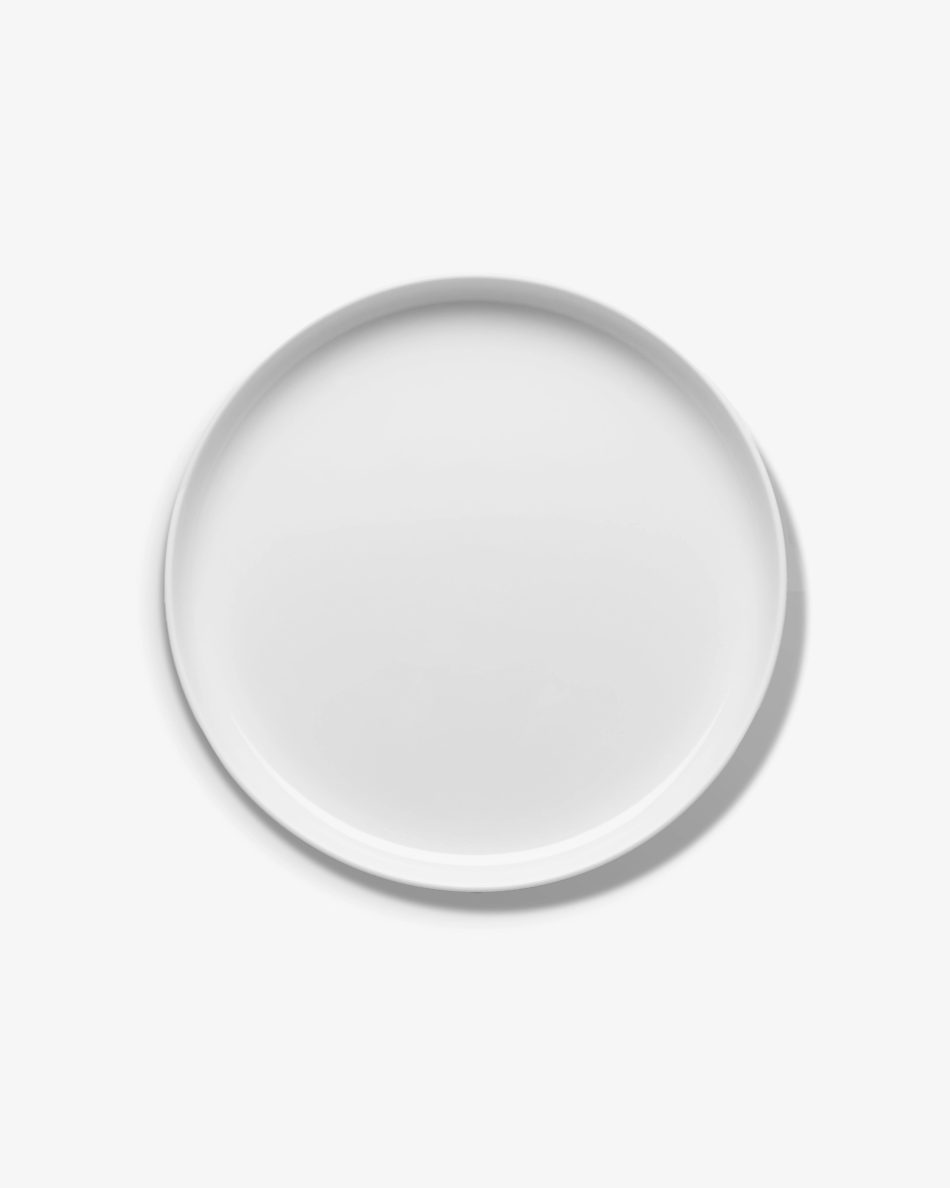 Serving plate high white glazed Base