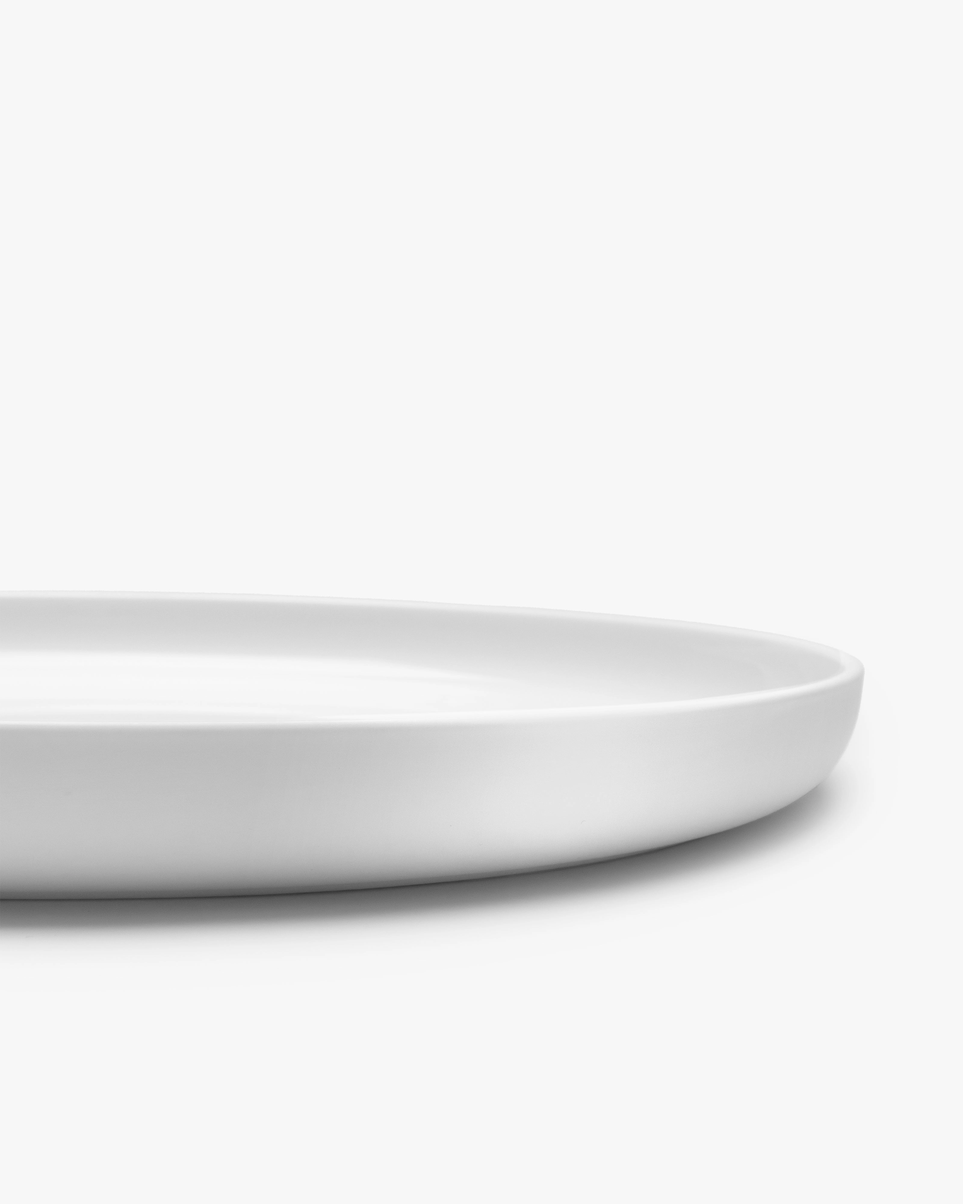 Serving plate high white glazed Base