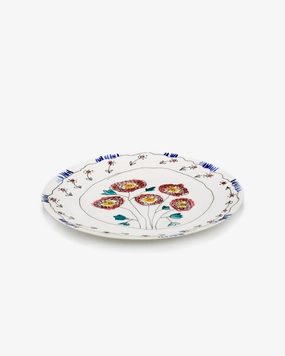 Serving plate L Anemone milk Midnight Flowers