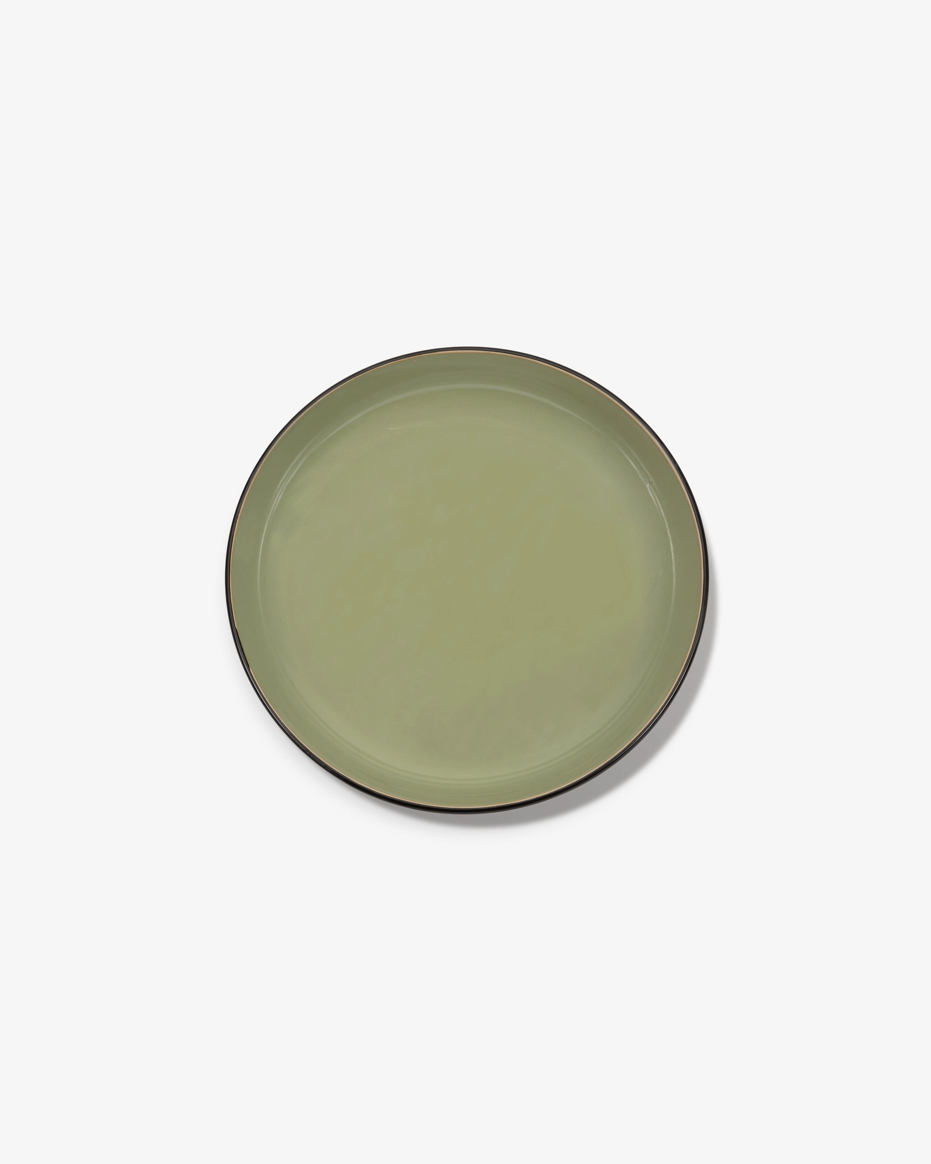 Serving plate M green/black Pure