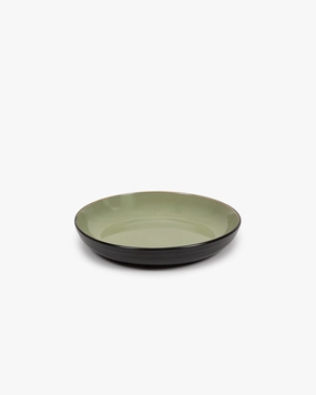 Serving plate M green/black Pure