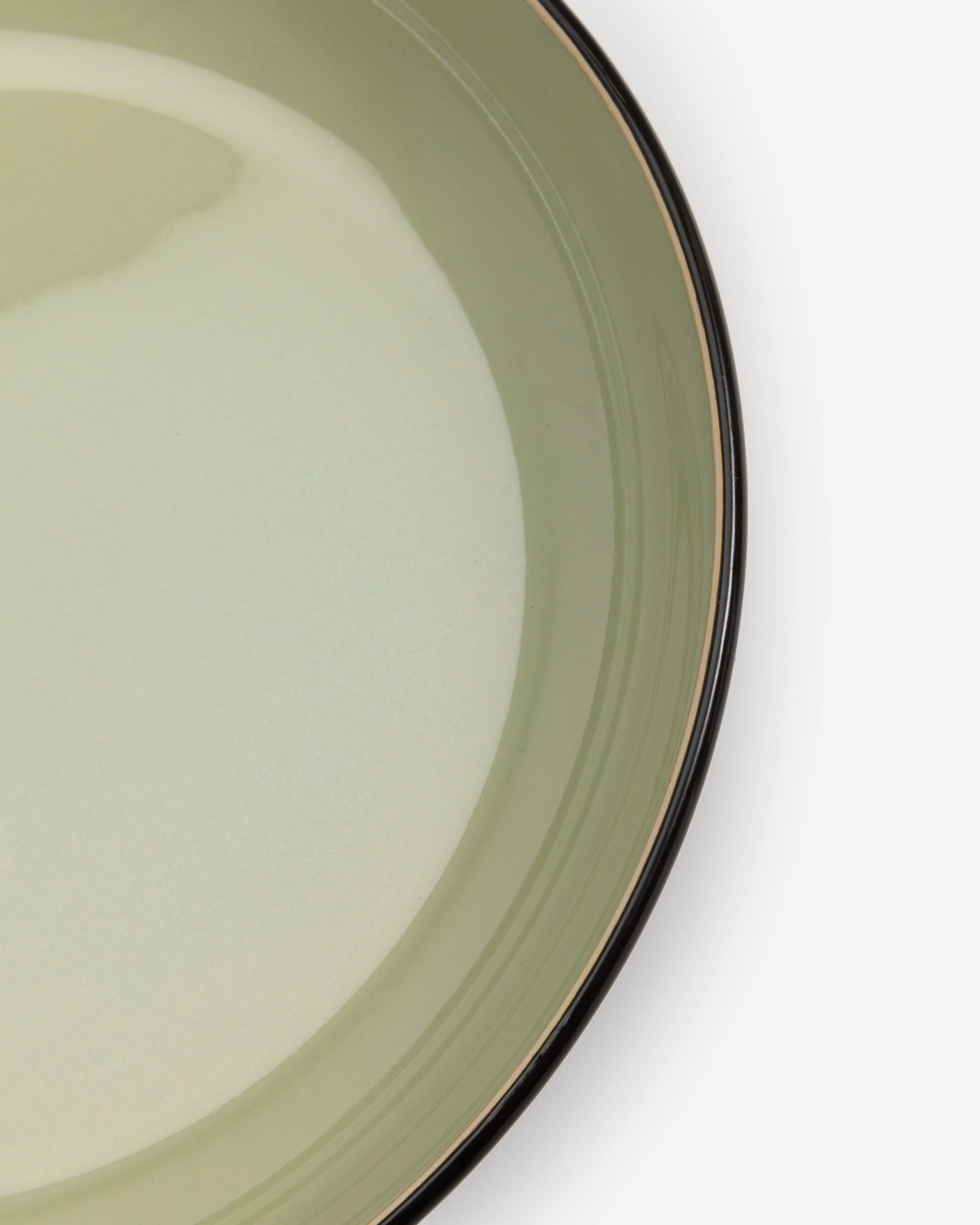 Serving plate M green/black Pure