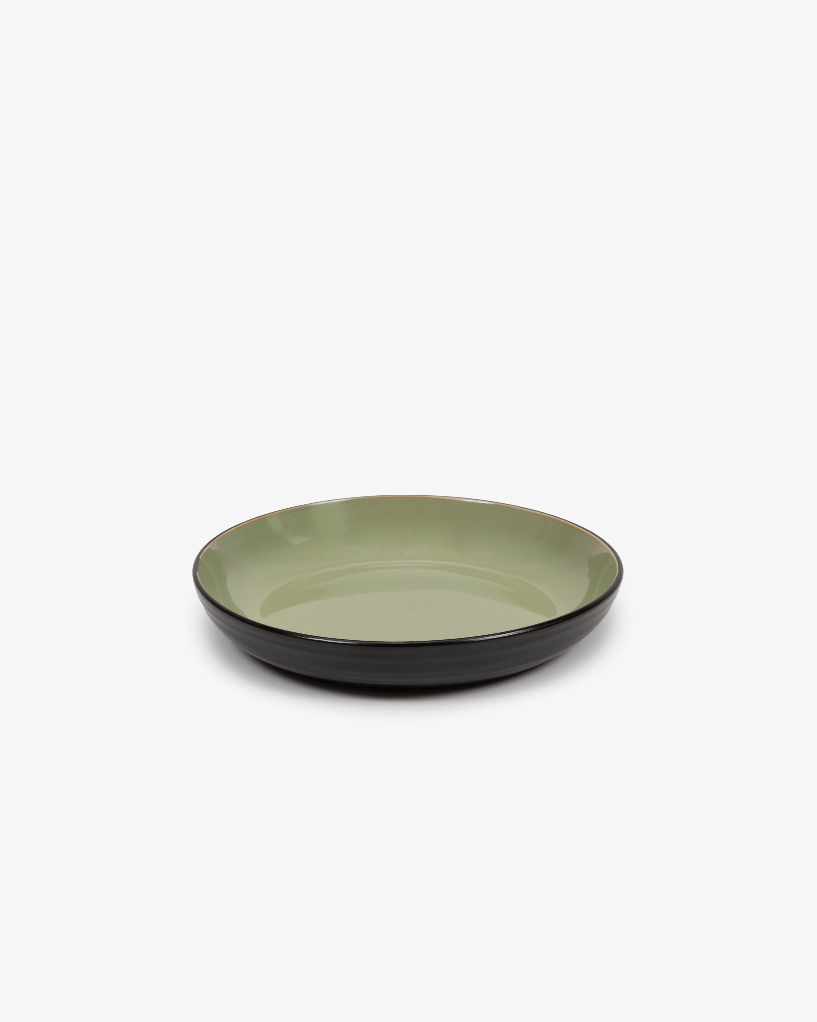 Serving plate M green/black Pure