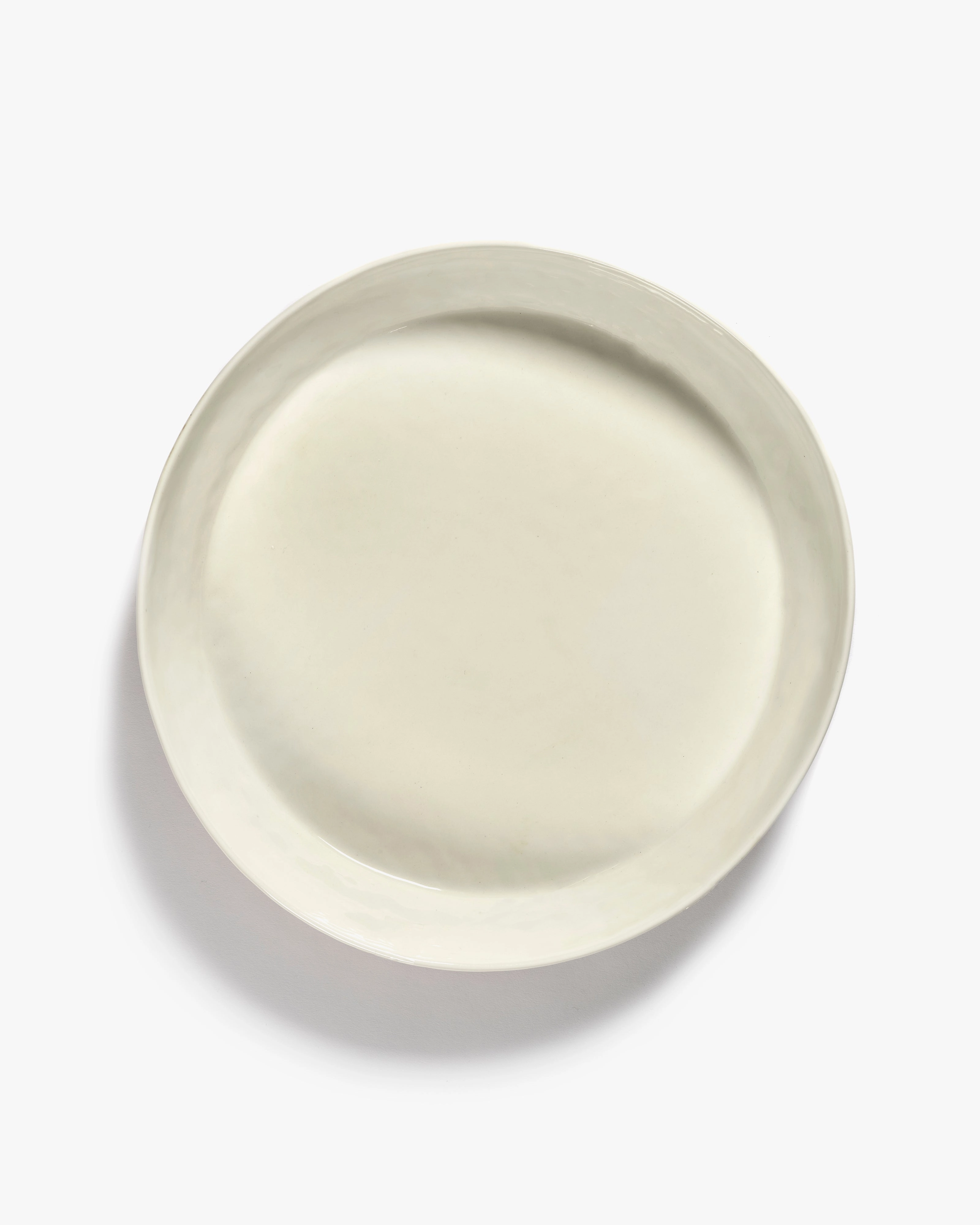 Serving plate M white - red stripes Feast