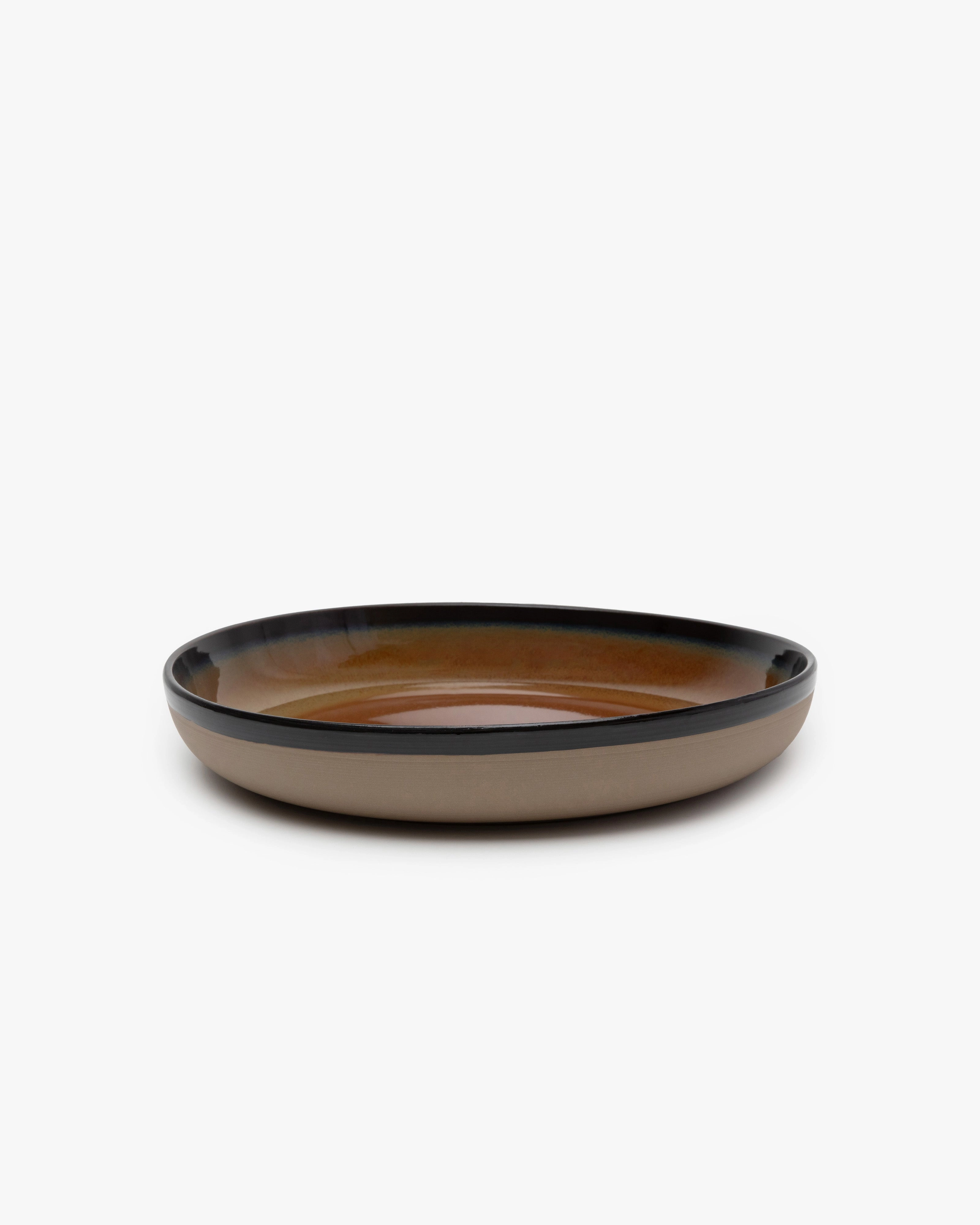Serving plate rusty brown Surface