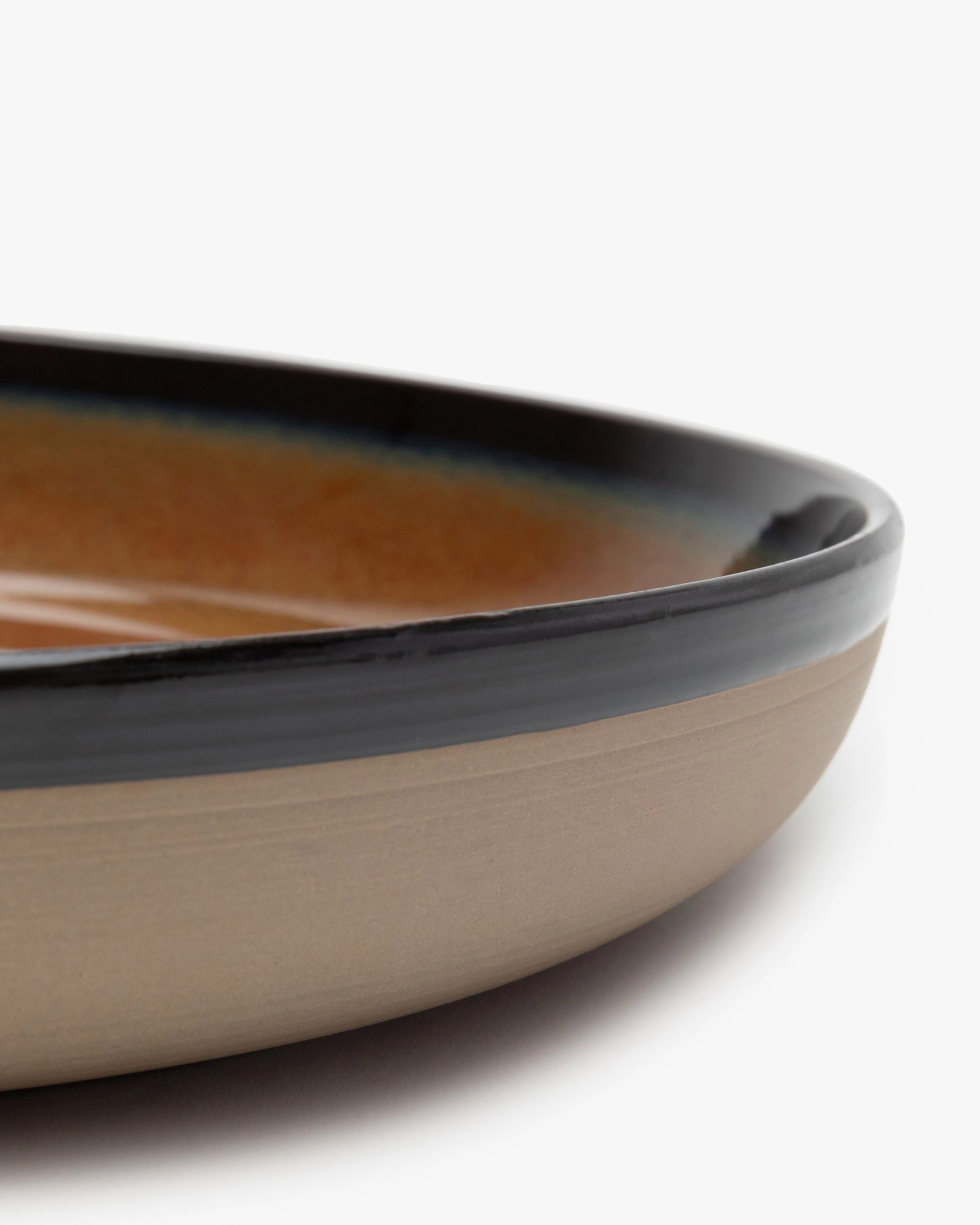 Serving plate rusty brown Surface