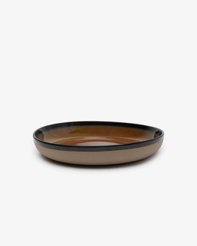 Serving plate rusty brown Surface