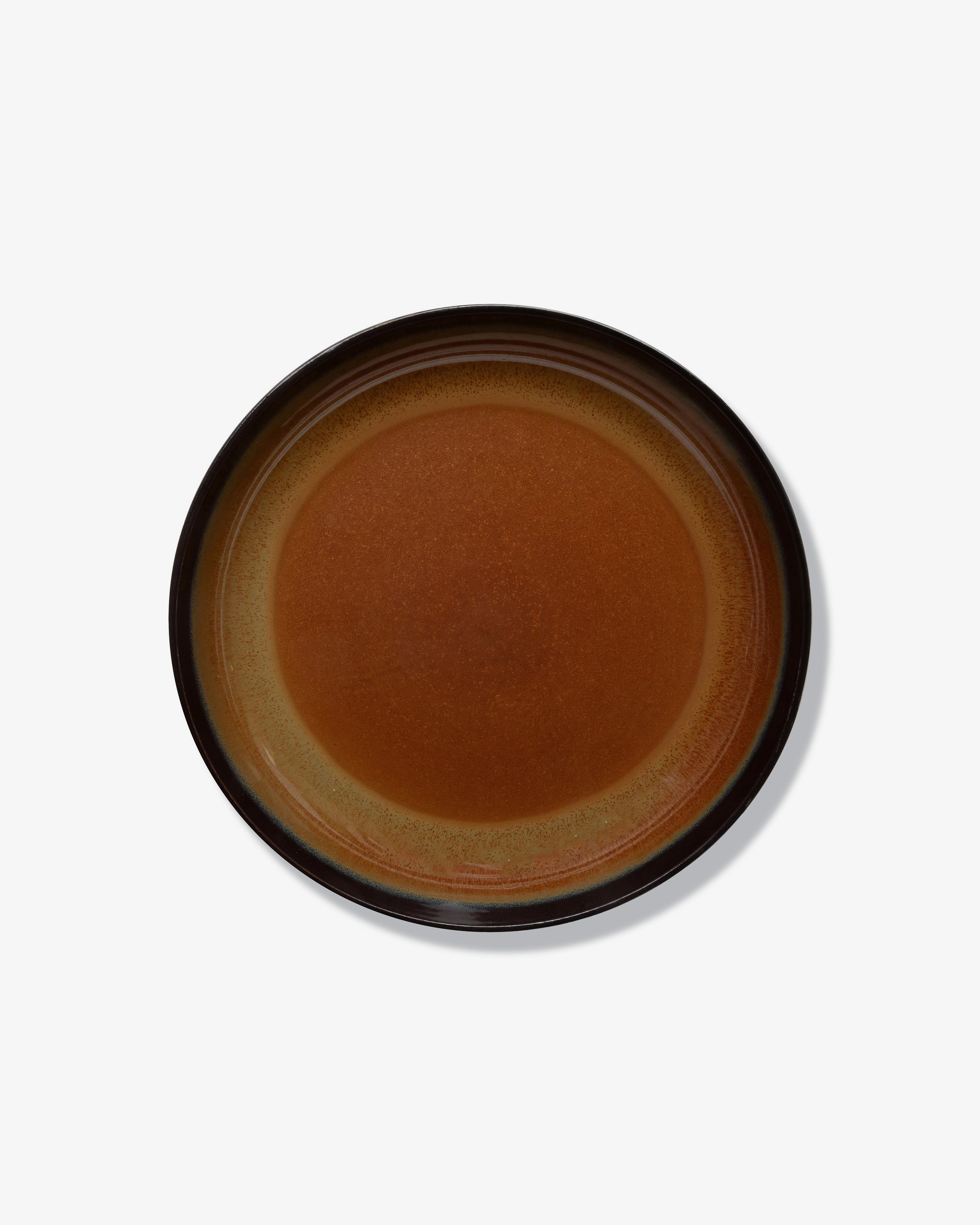 Serving plate rusty brown Surface