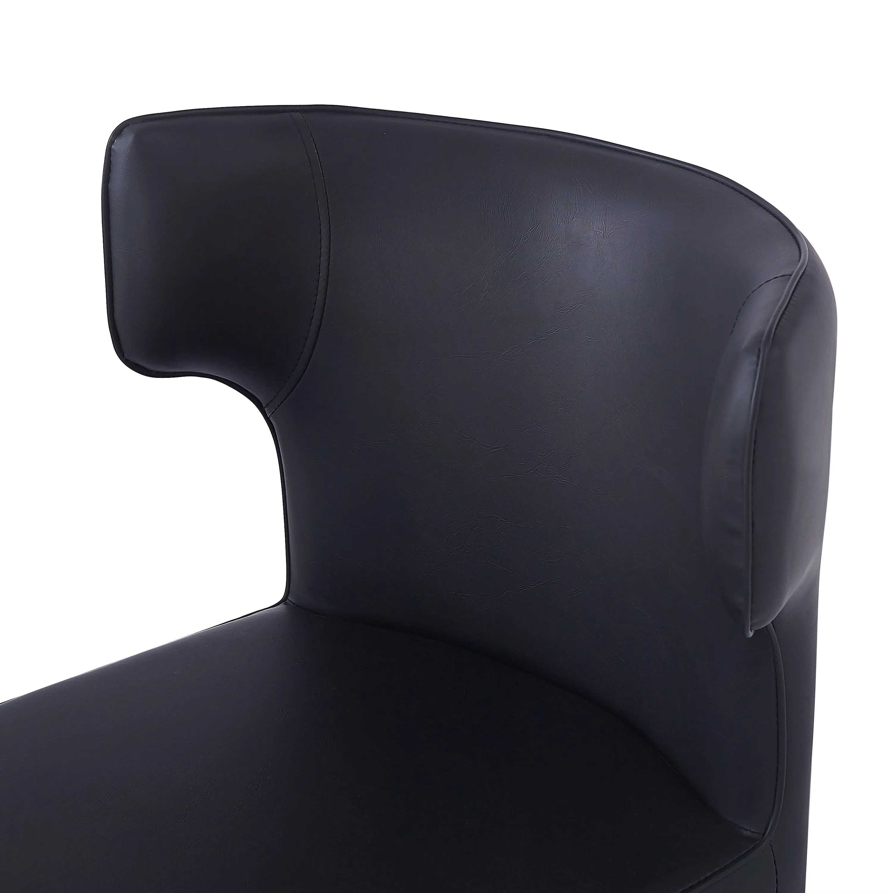 Set of 2 Modern Counter Stools PU Leather Bar Chairs