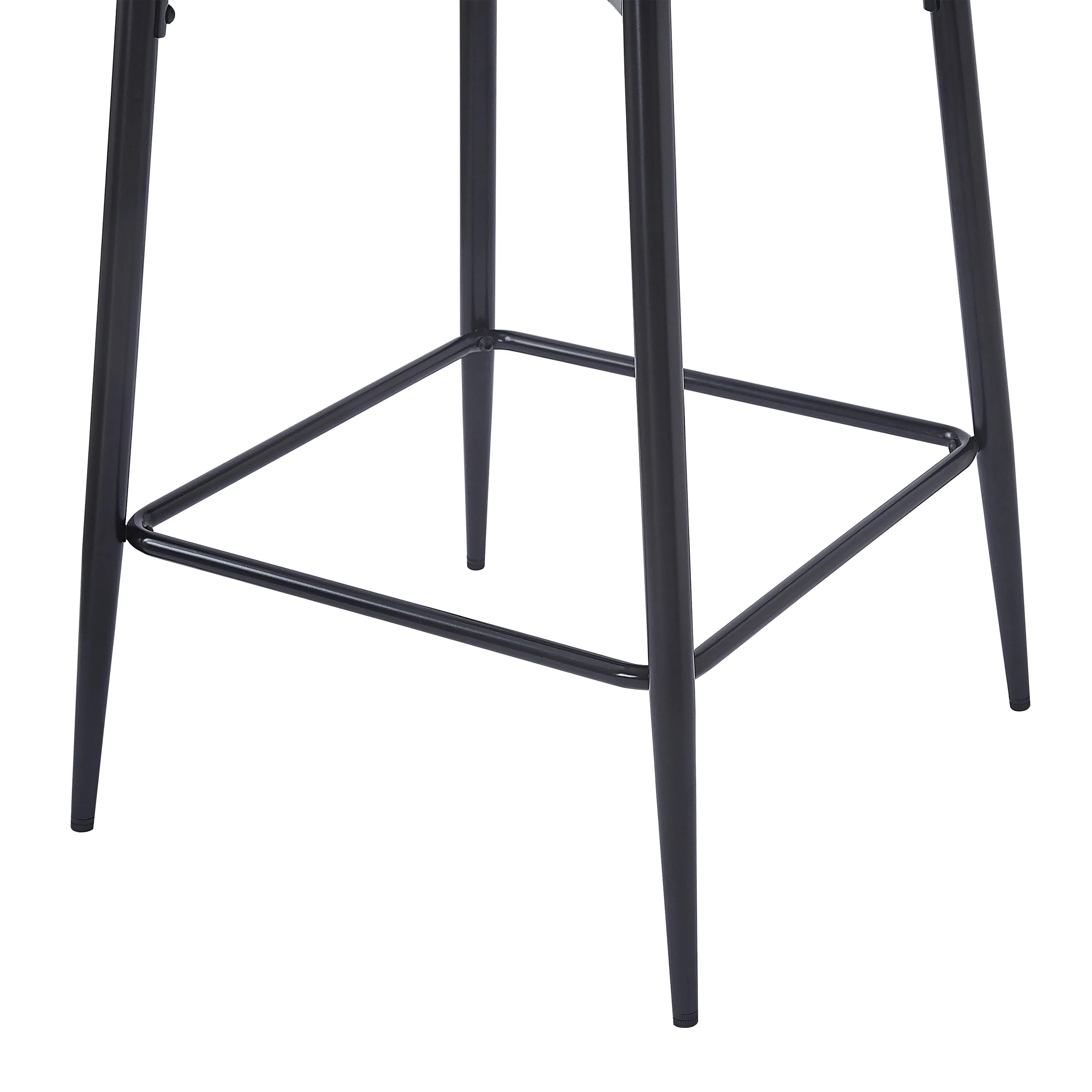 Set of 2 Modern Counter Stools PU Leather Bar Chairs