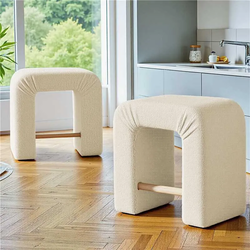 Set of 2 Modern Inverted U-Shape Bar Stools