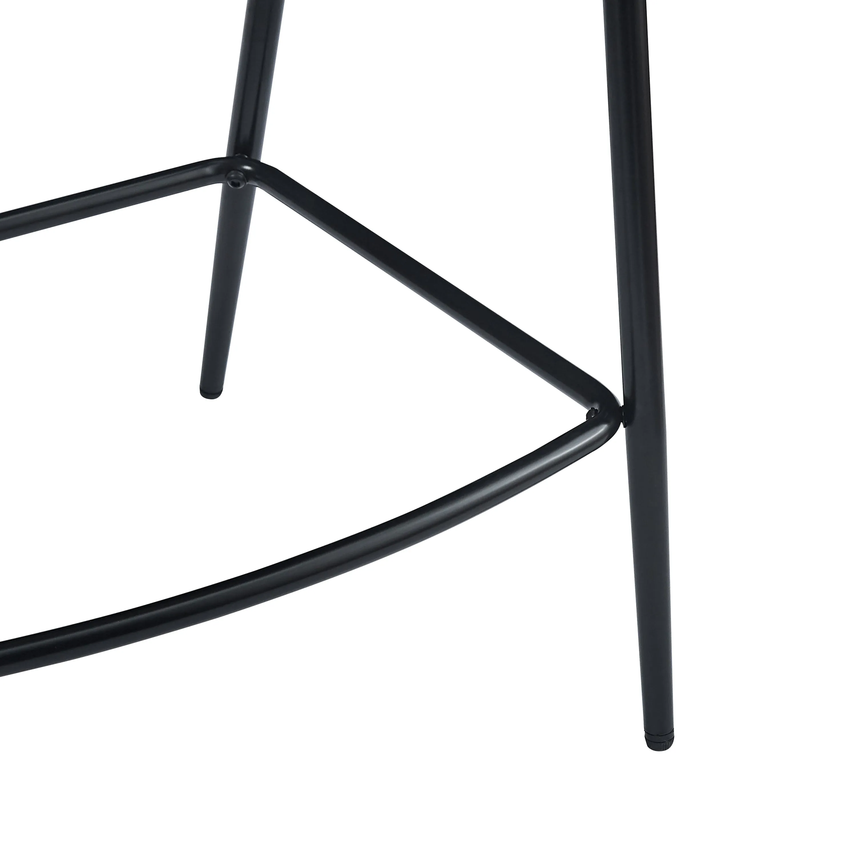 Set of 2 Modern PU Leather Counter Stools  Brown Upholstery