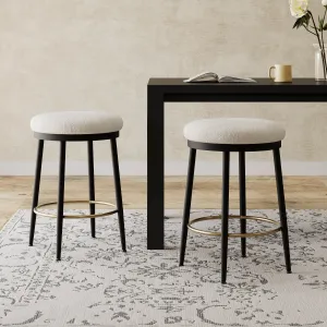 Set of 2 Modern Upholstered Counter Stools  24.75" Seat Height bar stool, counter stool