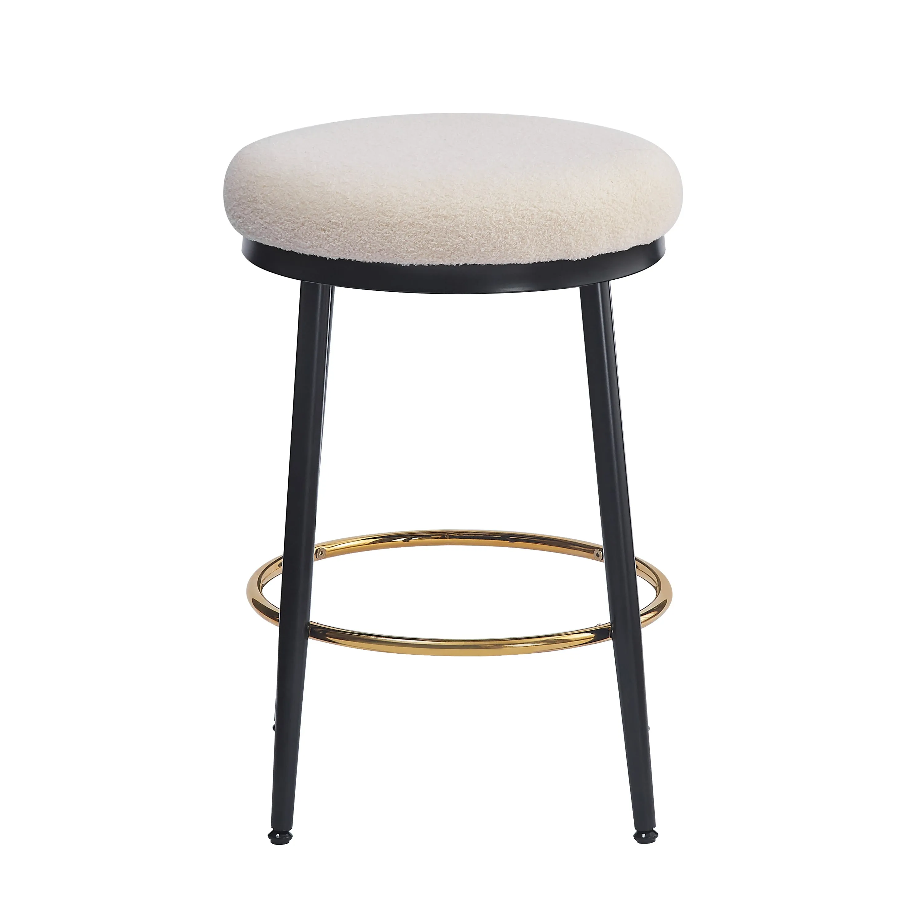 Set of 2 Modern Upholstered Counter Stools  24.75" Seat Height