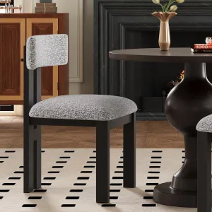 Set of 2 Modern Upholstered Dining Chairs Fabric with Sturdy Iron Frame dining table set, 6-piece dining set