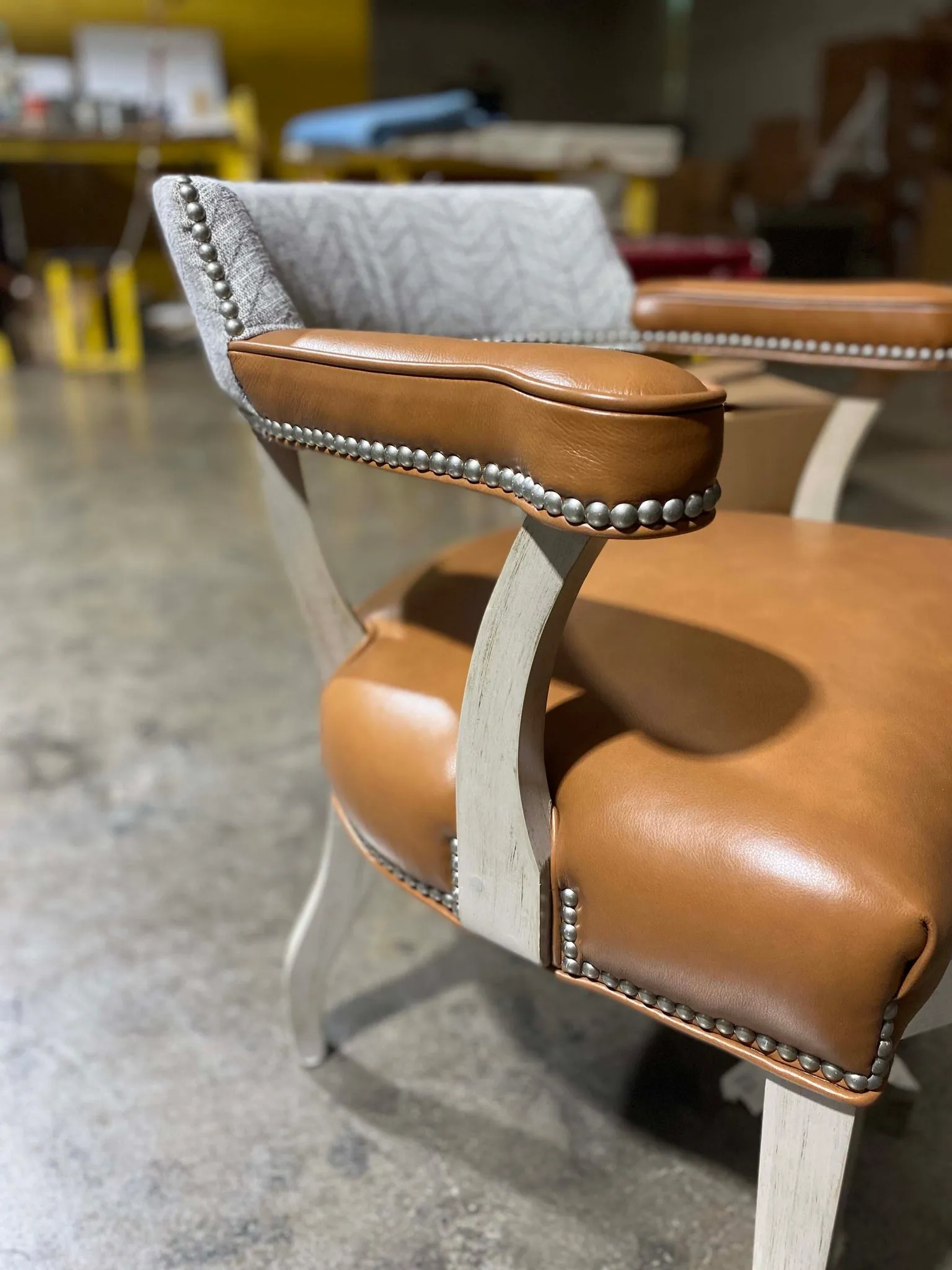 Sherrill Leather Castor Conference Chair