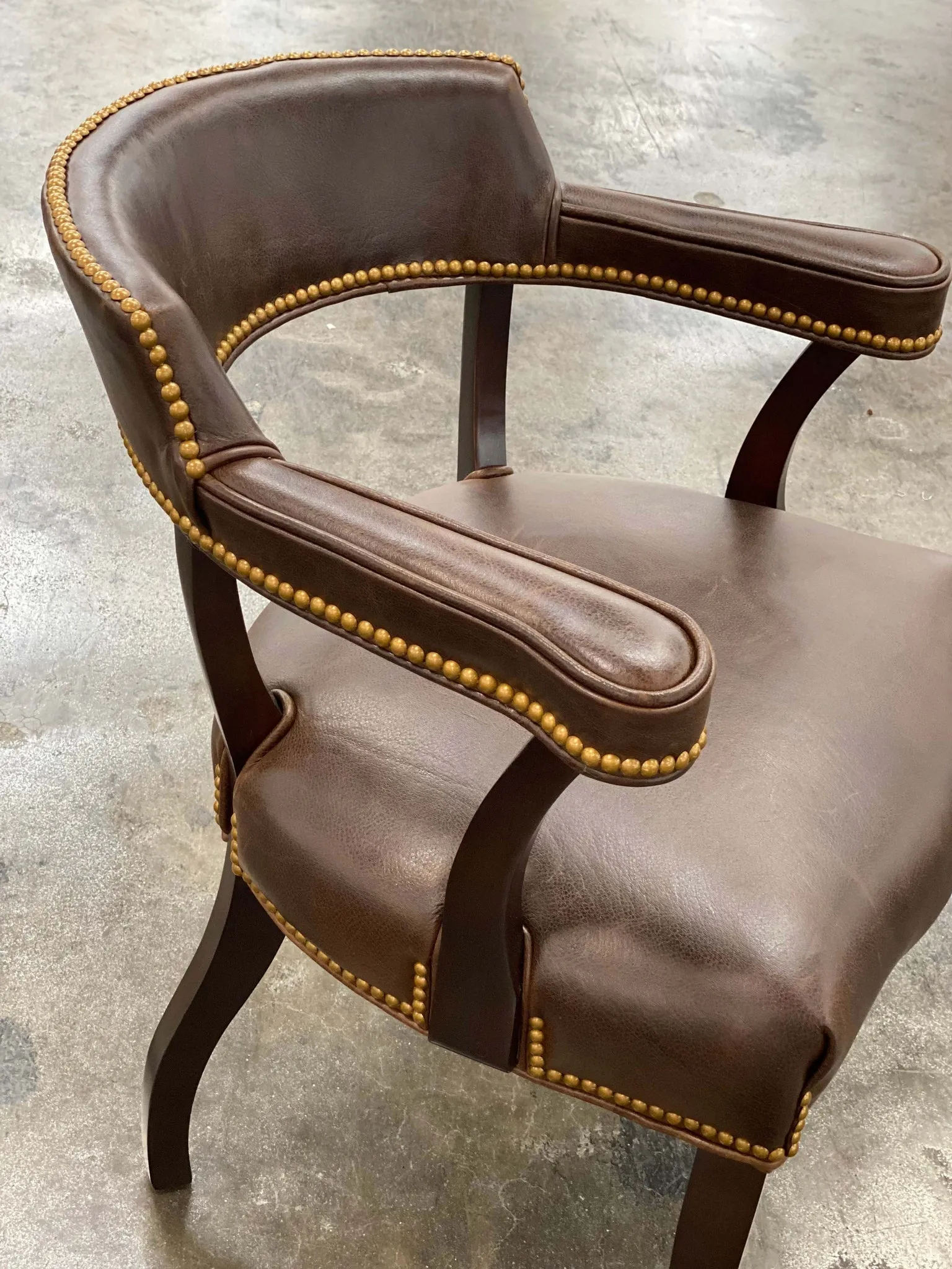Sherrill Leather Castor Conference Chair