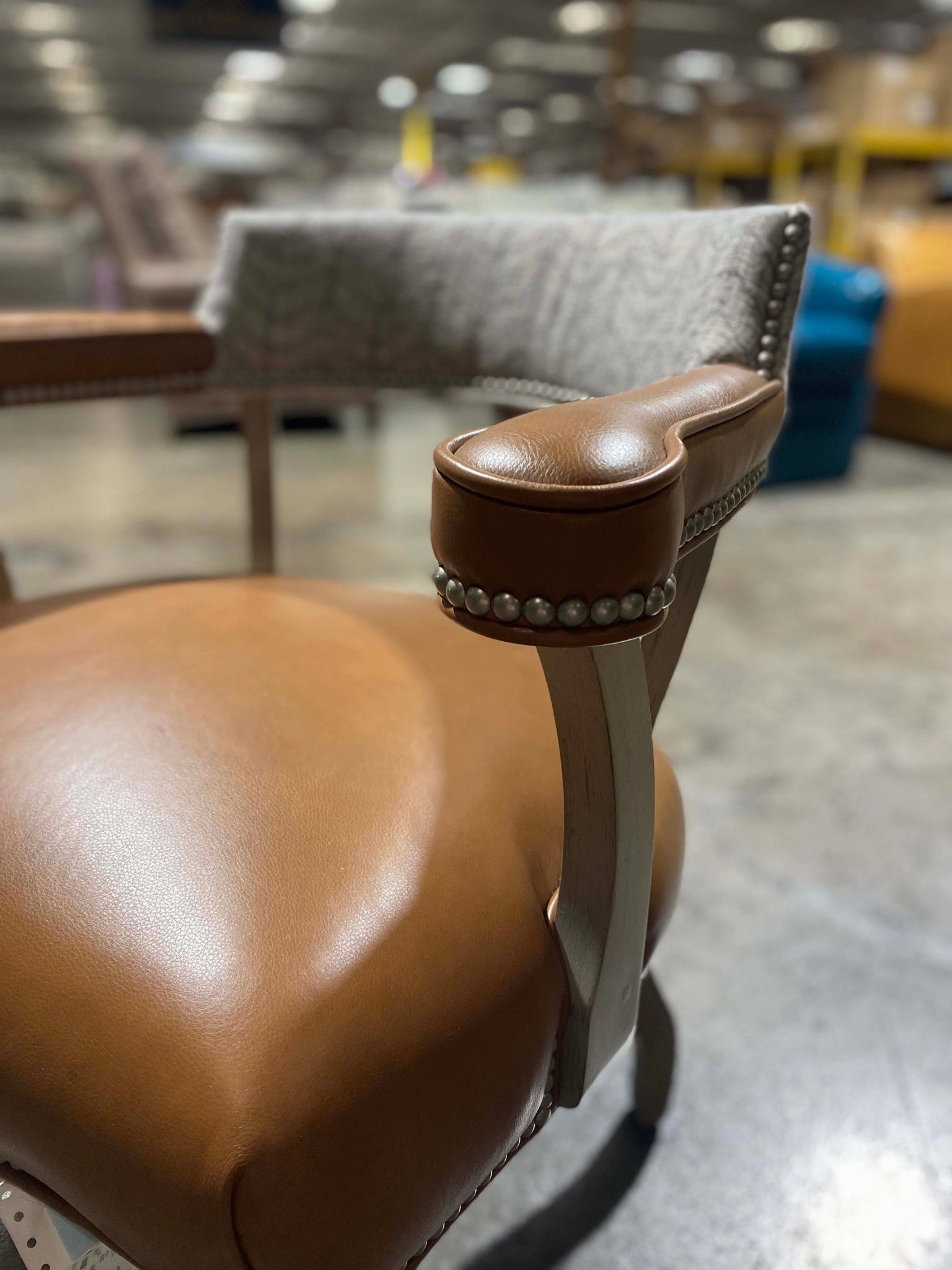 Sherrill Leather Castor Conference Chair