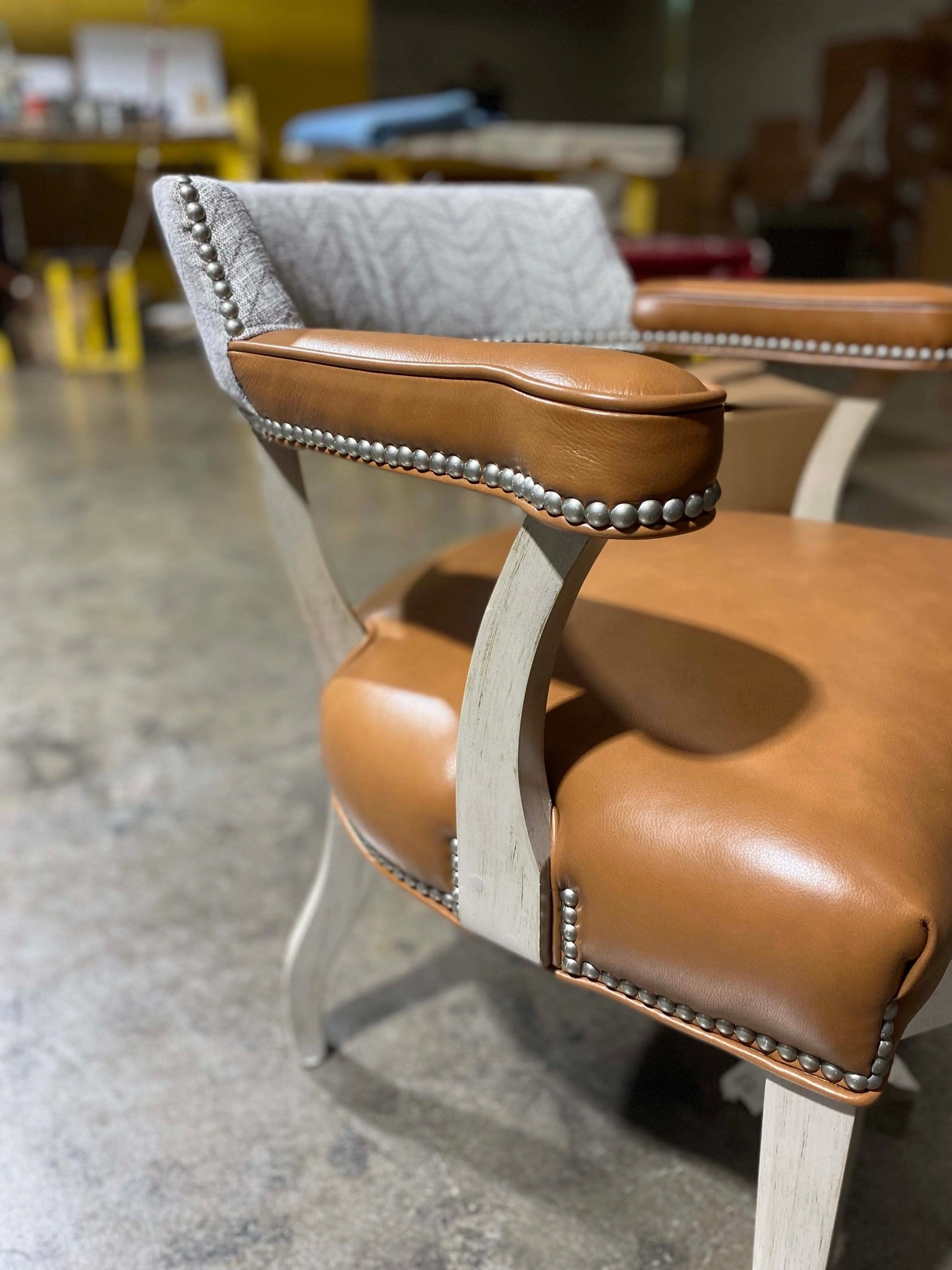 Sherrill Leather Castor Conference Chair