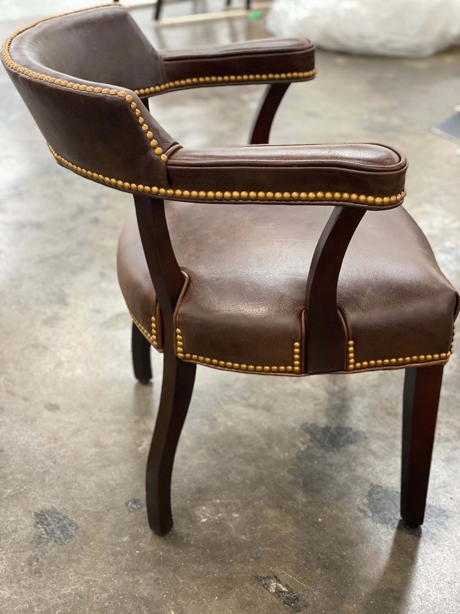 Sherrill Leather Castor Conference Chair
