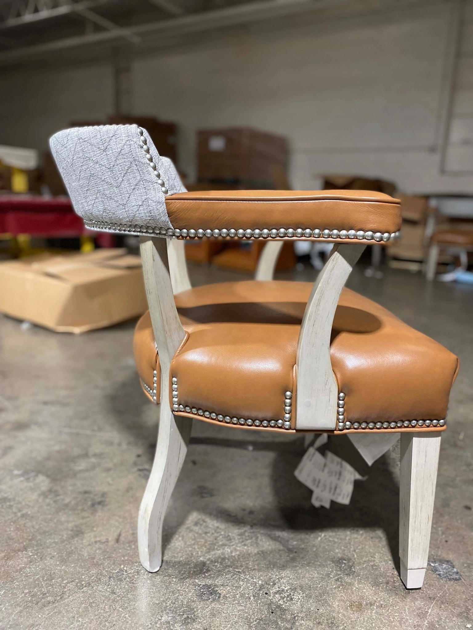 Sherrill Leather Castor Conference Chair