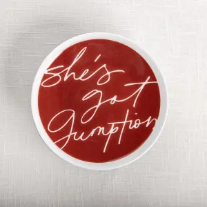 She's Got Gumption Lunch Plates toilet seat cover, slow close seat