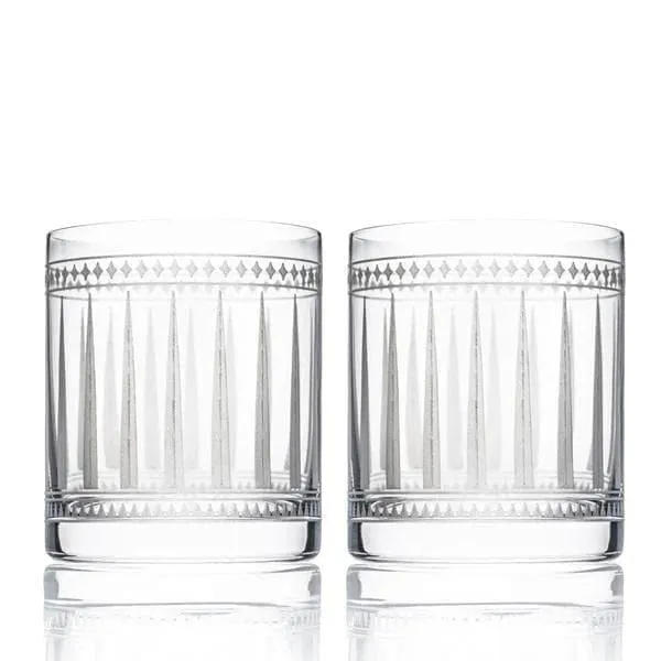 Short Drink Crystal Glasses - Set of 2