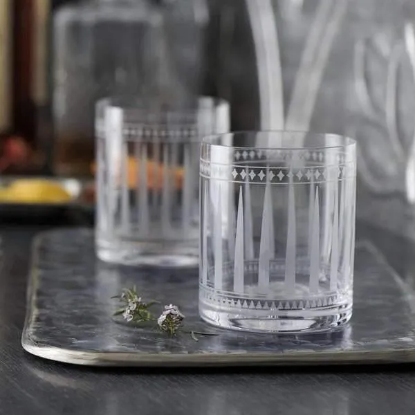 Short Drink Crystal Glasses - Set of 2