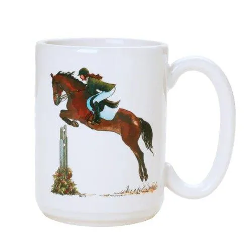 Show Jumping Art Coffee Mug toilet seat cover, slow close seat