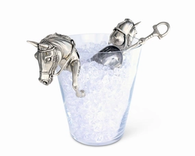 Show Horse Champagne Ice Bucket shower curtain, waterproof liner