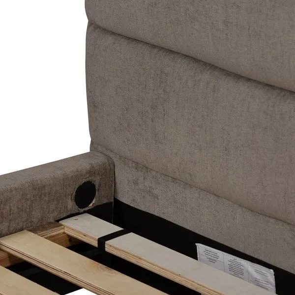 Silver Sage High-Style Velvet Bed