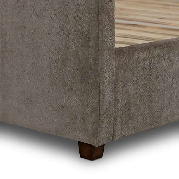 Silver Sage High-Style Velvet Bed