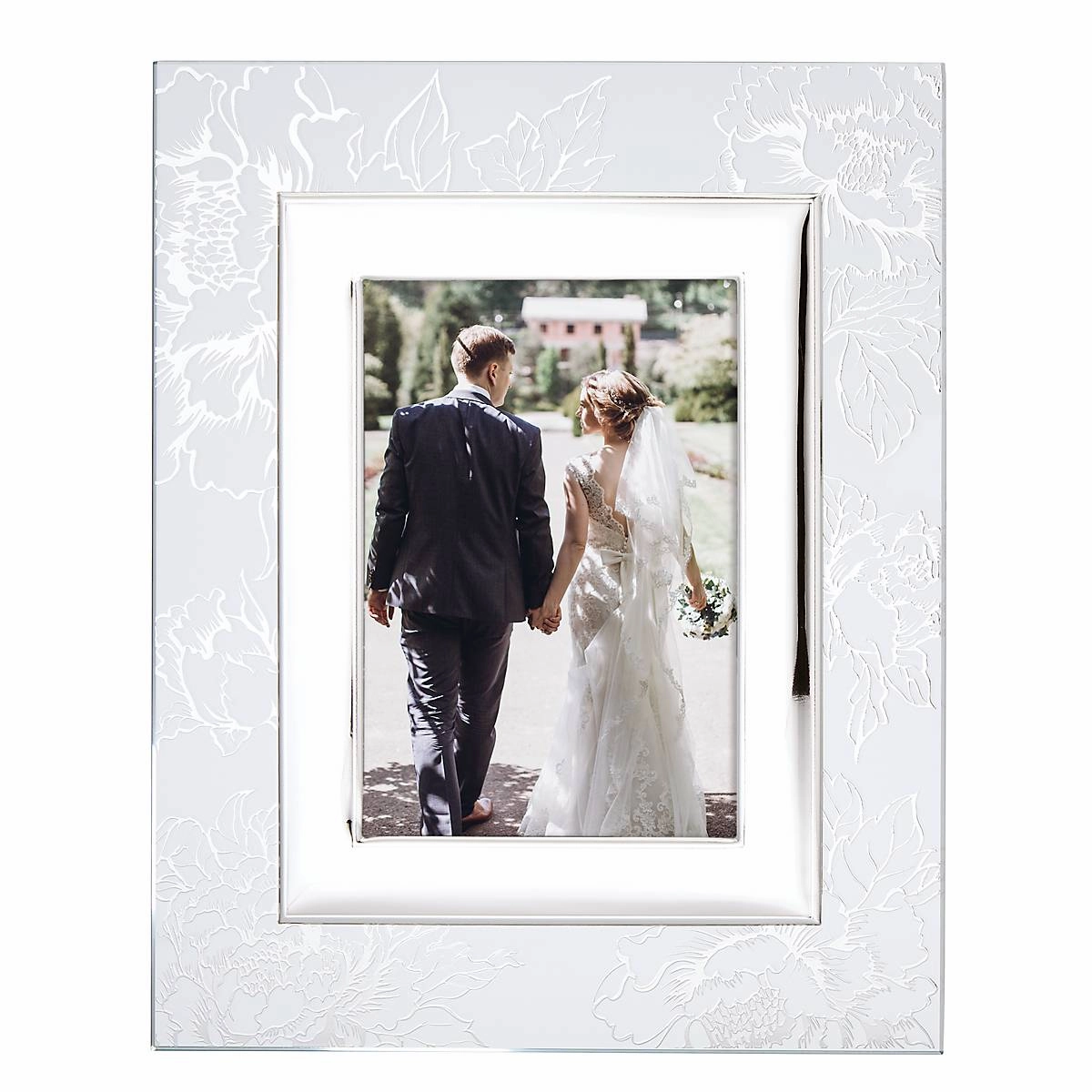 Silver Peony 5" x 7" Frame